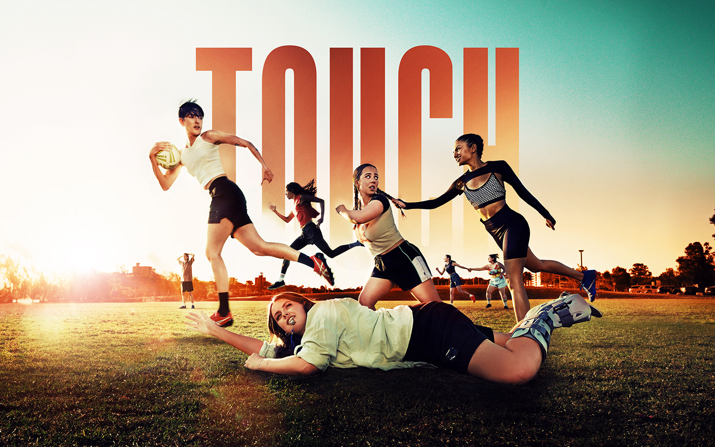 key art tv poster movie poster TikTok Touch Football sport design sports TikTok show