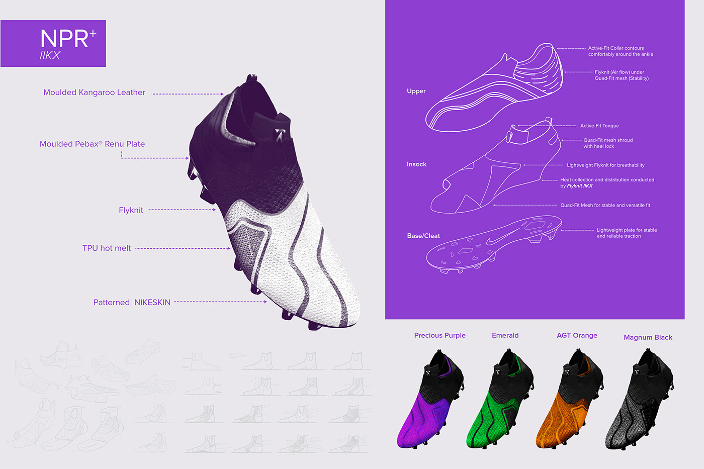 cleats concepts Fashion  football footwear design industrial design  Layout Nike product design  Sports Design