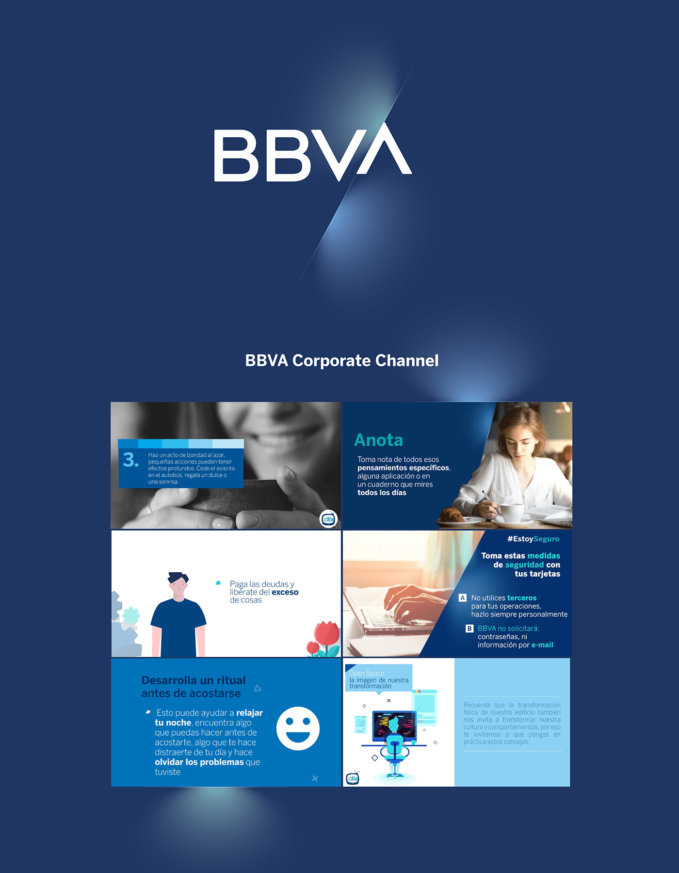 bbva motion animation  corporate digital signage graphic vector animacion Work 