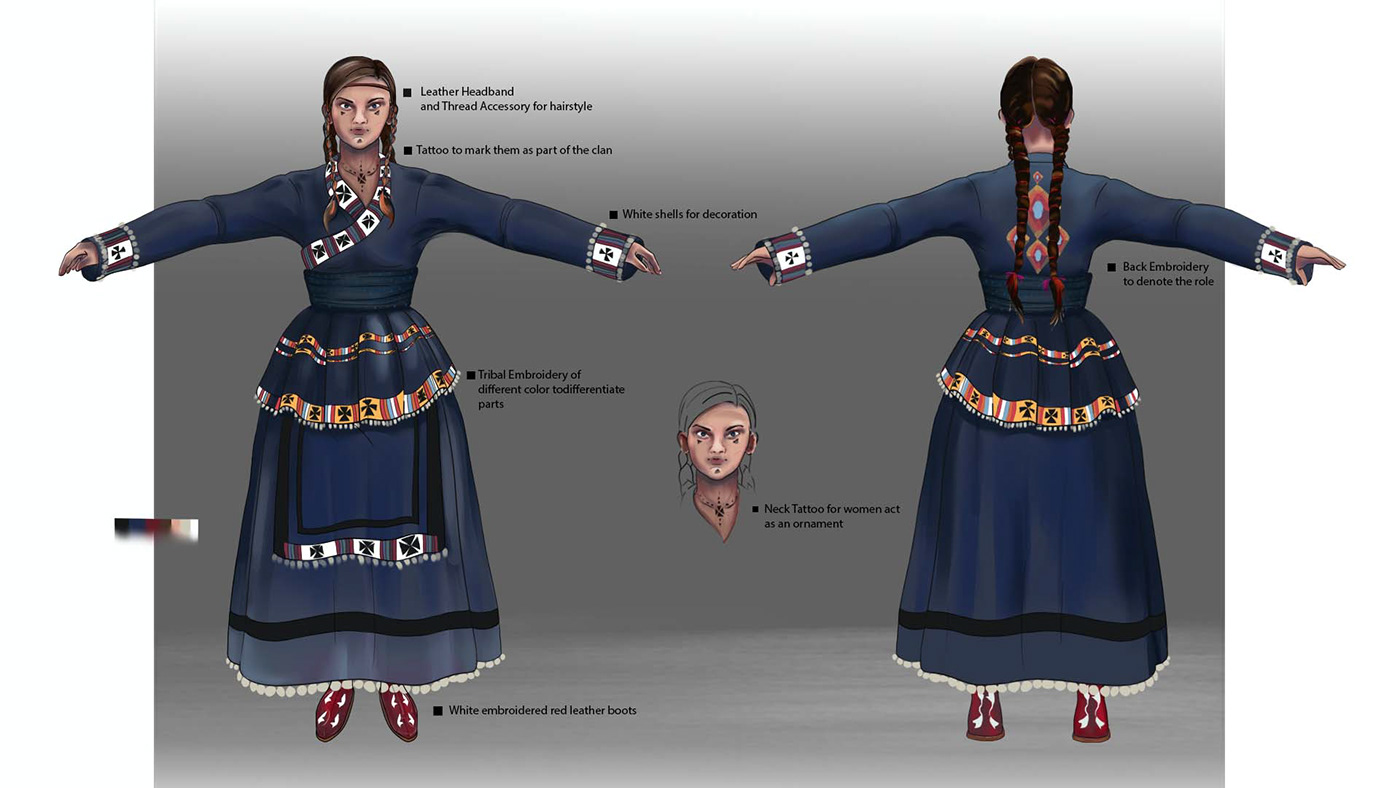 concept art Character design  gameart photoshop painting   Character tribaldesign