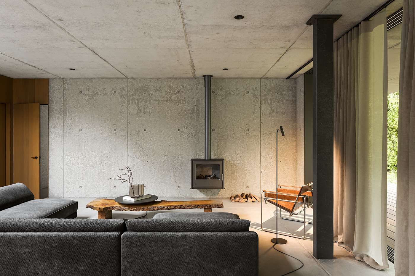 3D 3ds max architecture CGI design Interior forest living room Render visualization