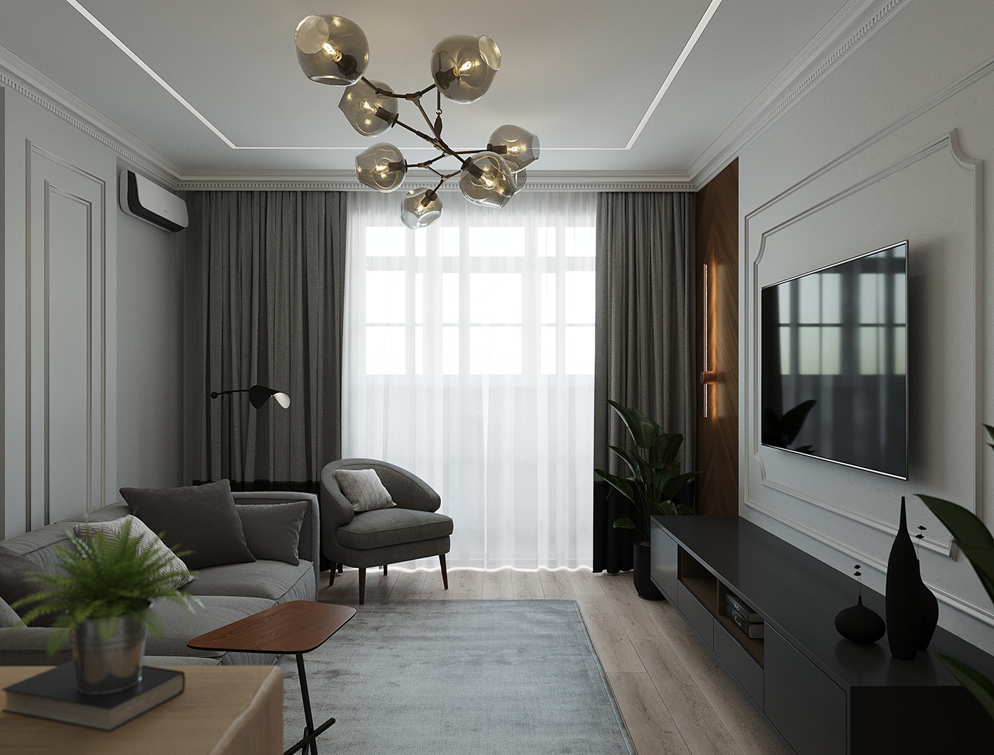дизайн интерьера интерьер спальня кухня Визуализация интерьера Дизайн квартиры современная классика