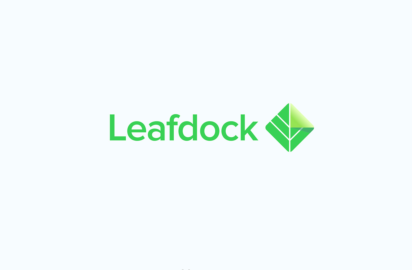 Leafdock app microsite logo fresh green guidlines Webdesign identity ux UI light blue application management software