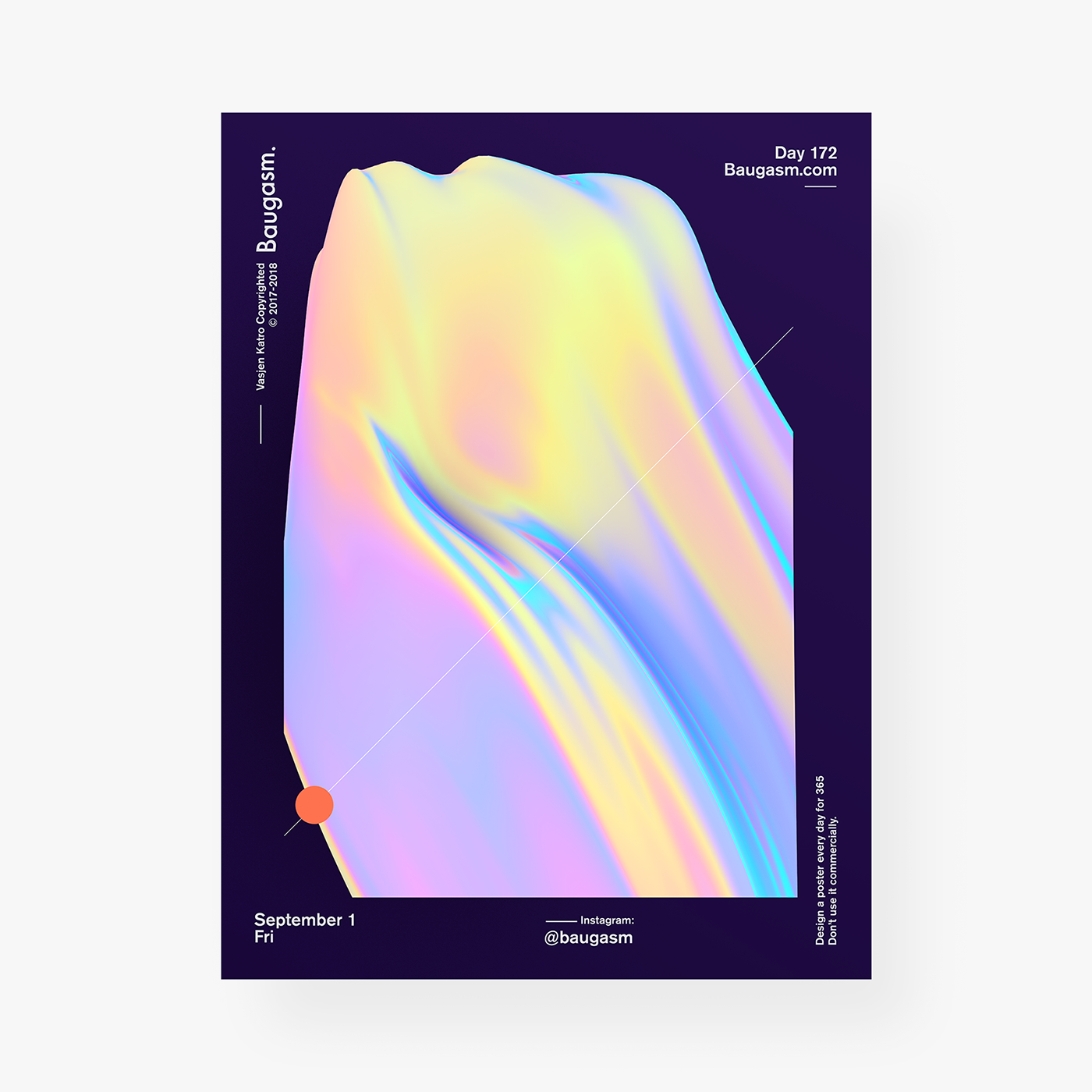 Baugasm poster posters gradient gradients poster a day Modern Poster  music prints photoshop