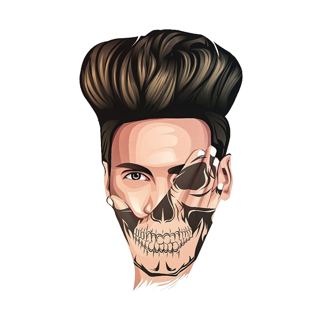 Adobe Illustration design details vector face face shading ILLUSTRATION  tatoos vector art artwork