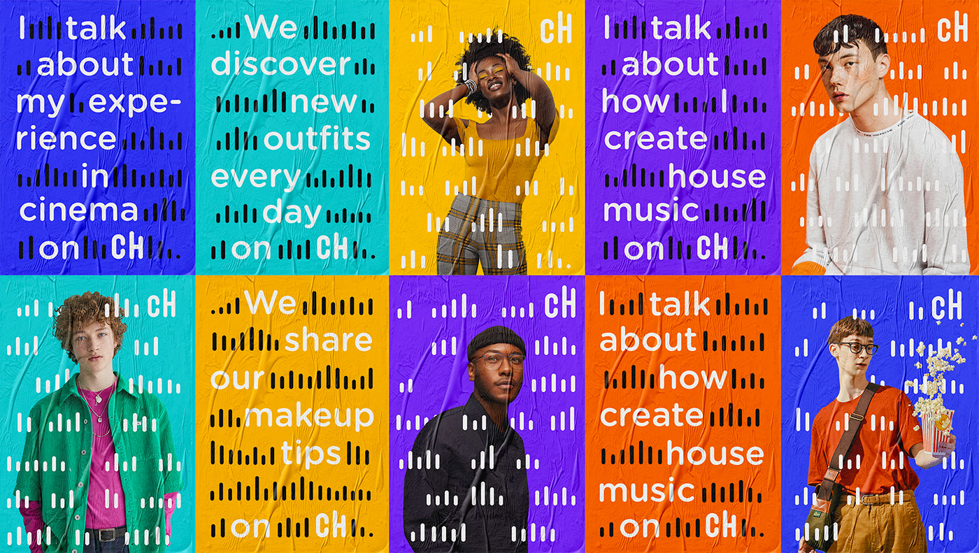 audio app brand Brand Design branding  Clubhouse design design identity logo visual identity