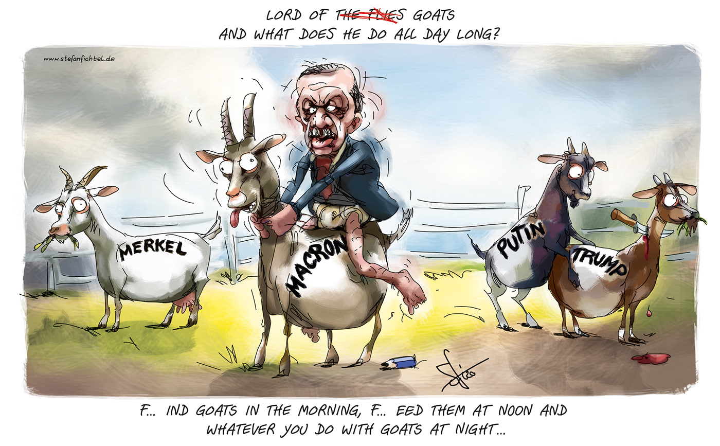 caricature   erdogan freedomofspeech humor karikaturen macron Merkel press putin satire
