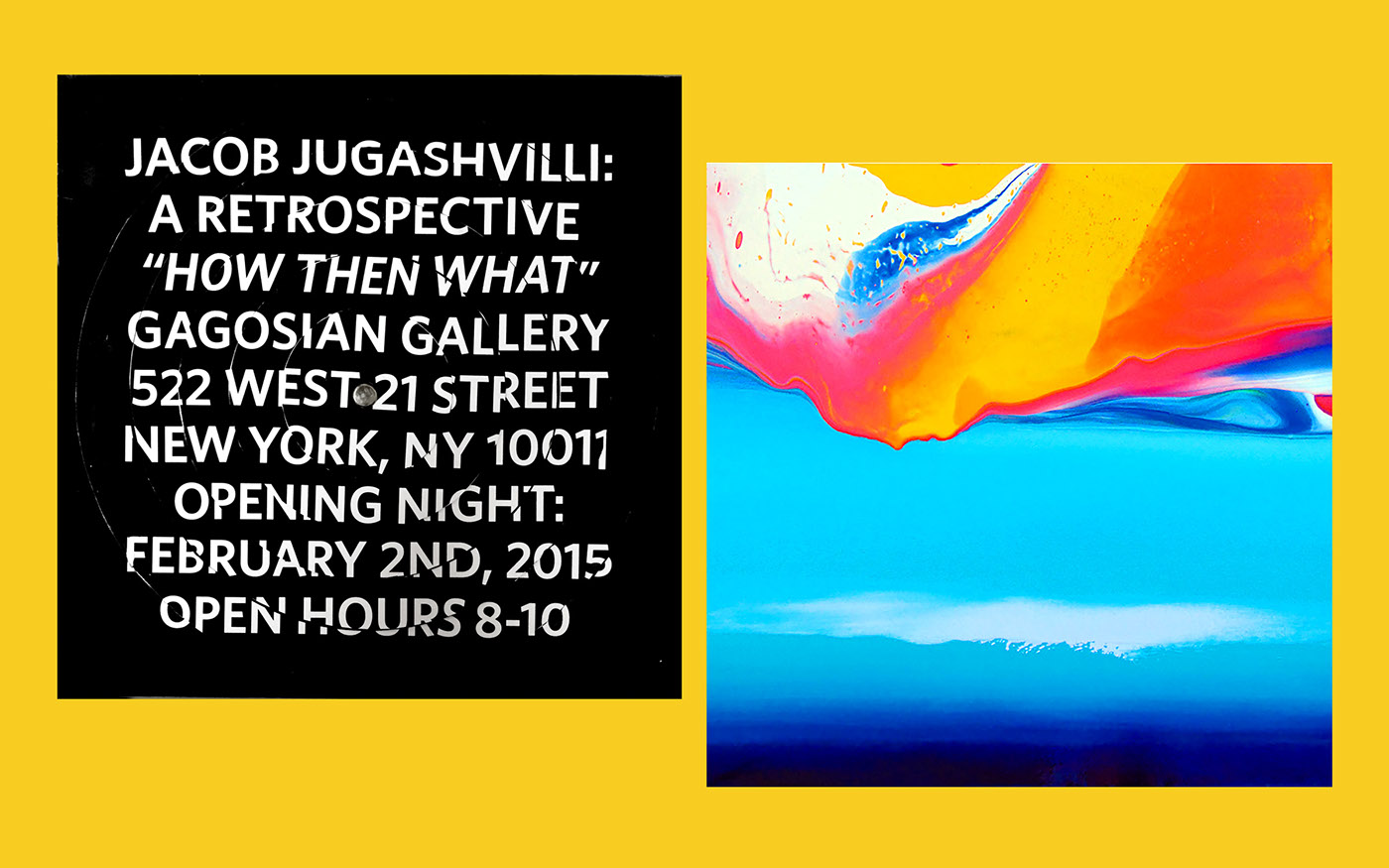 Invitation invite jacob jugashvilli fine art retrospective gallery Gagosian Gallery interactive