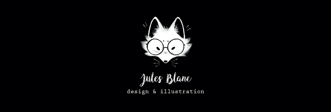 business card visual identity square cards ILLUSTRATION  FOX Drawing  minimalist black White creative