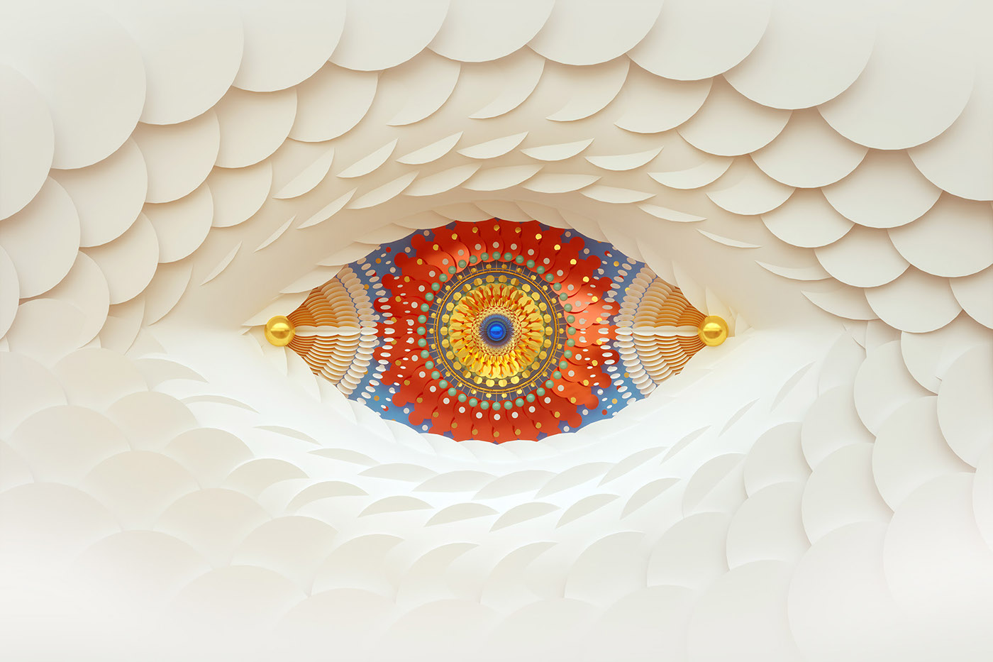 eagle chameleon raven bee snake eyes geometric 3D