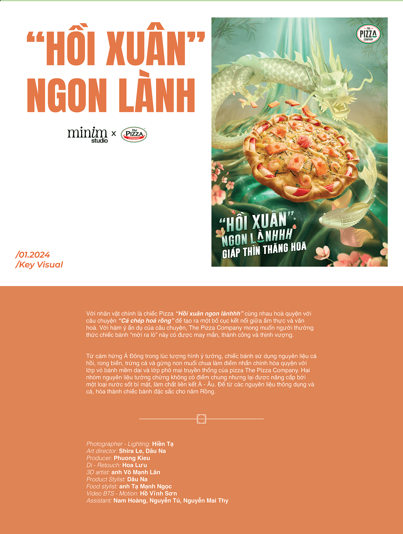 foodphotography food styling Advertising  key visual vietnam Pizza Food  Tet2024 ThePizzaCompany