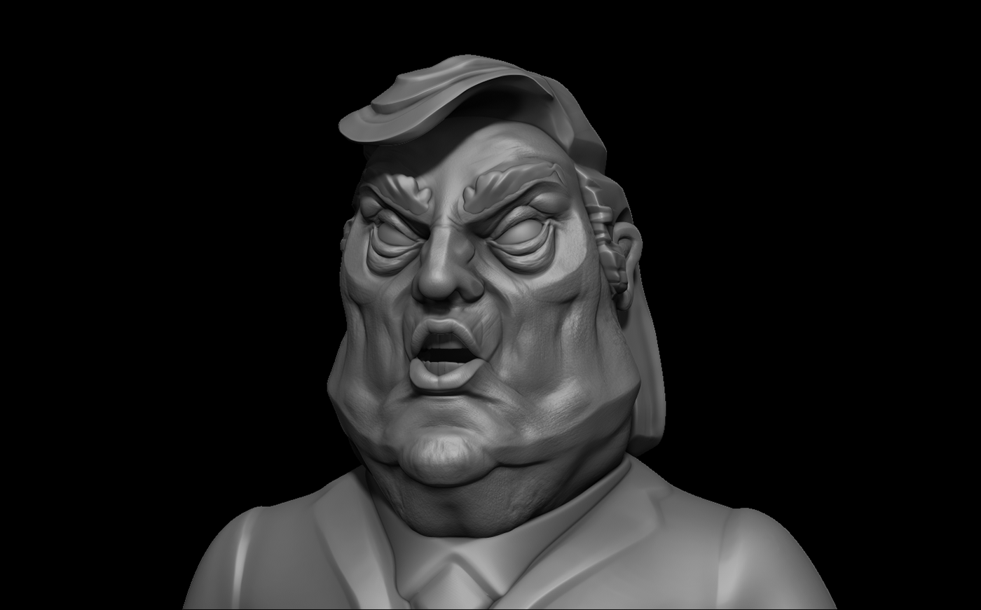 3D Character donaldtrump face head lighting politician portrait Trump Zbrush