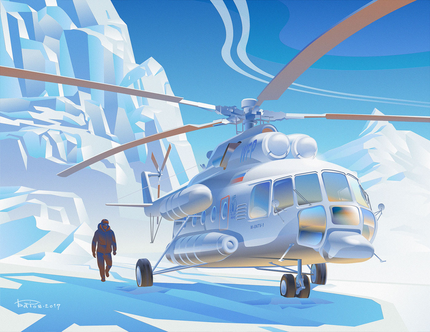 vector Vector Illustration ILLUSTRATION  illustration art aviation AbakanAir helicopter airplane Humanitarian aid un