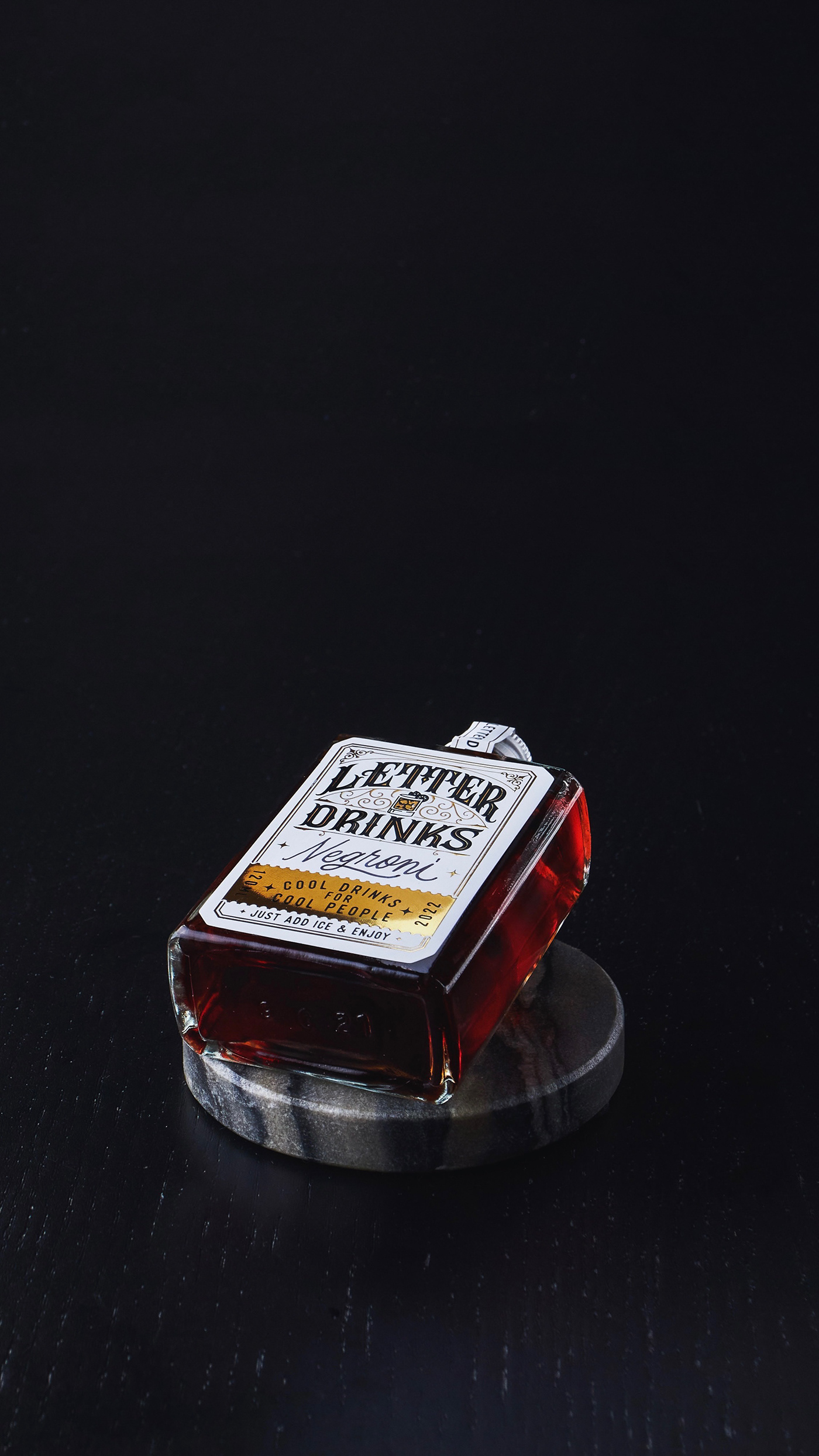 alcohol packaging branding  cocktail cocktail photography Handlettering label design lettering liquor packaging Negroni Packaging