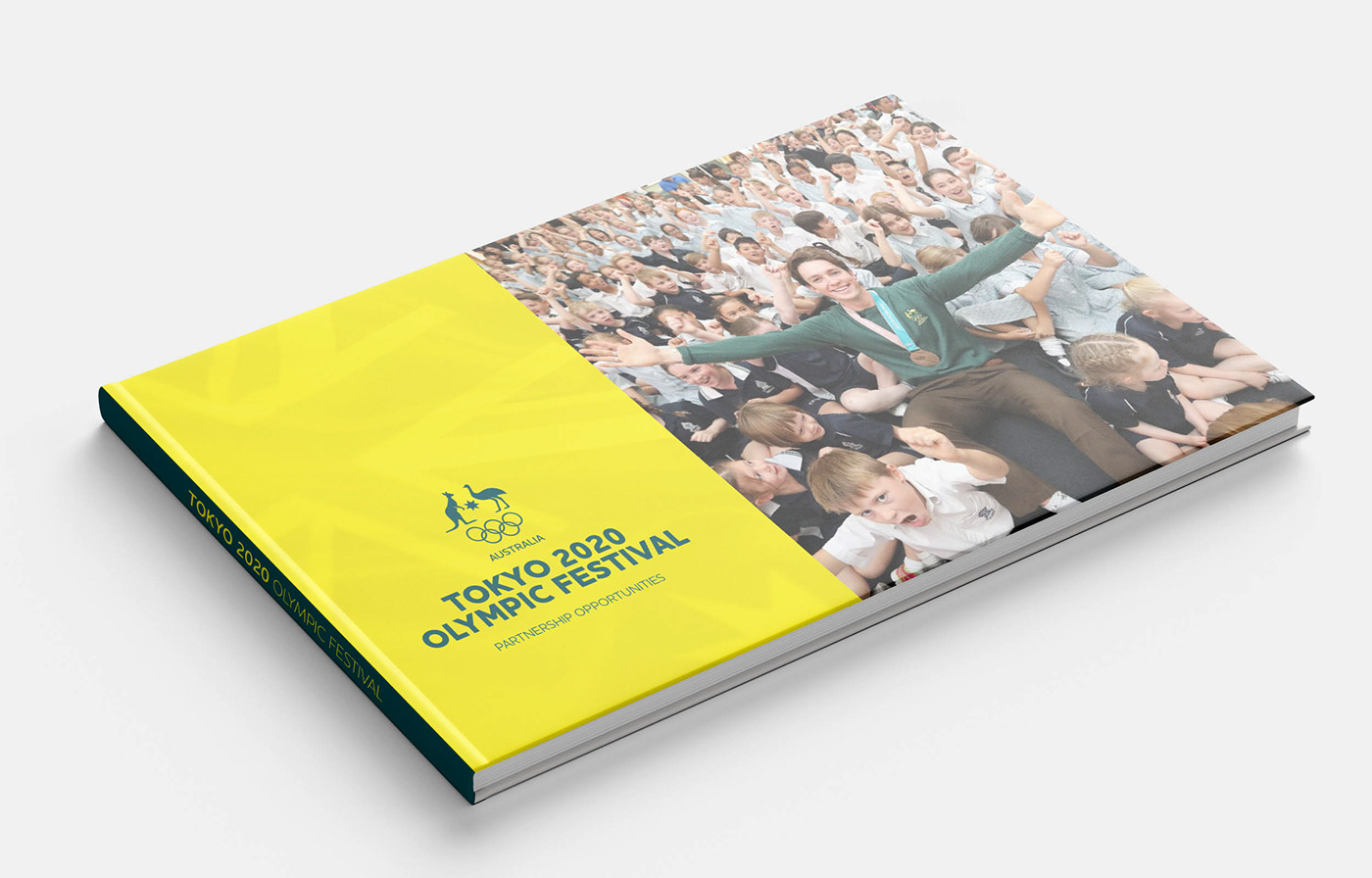 print Layout Design brochure report Australia olympic design Collateral Booklet