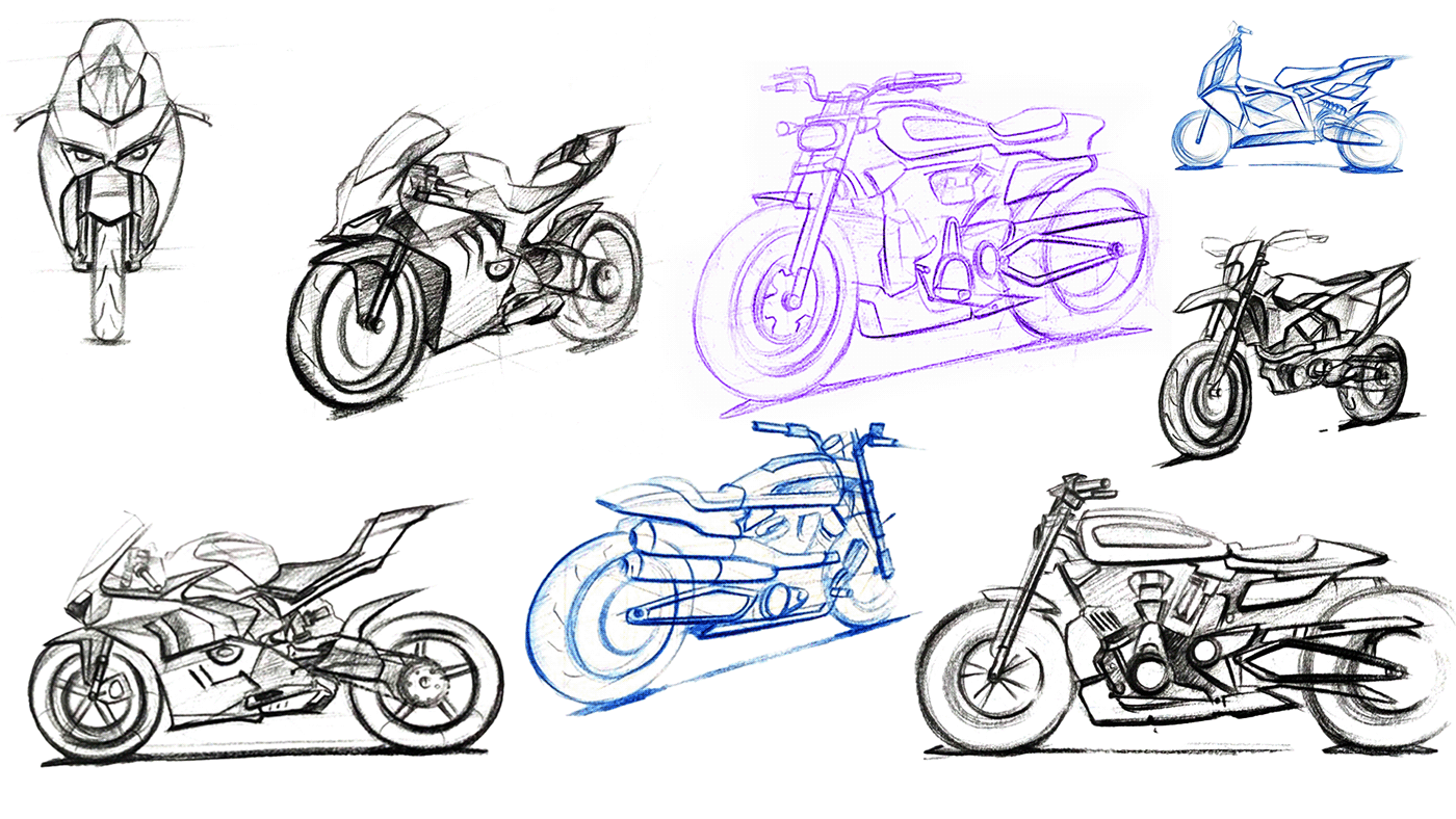 motorcycle Bike concept design car design sketch