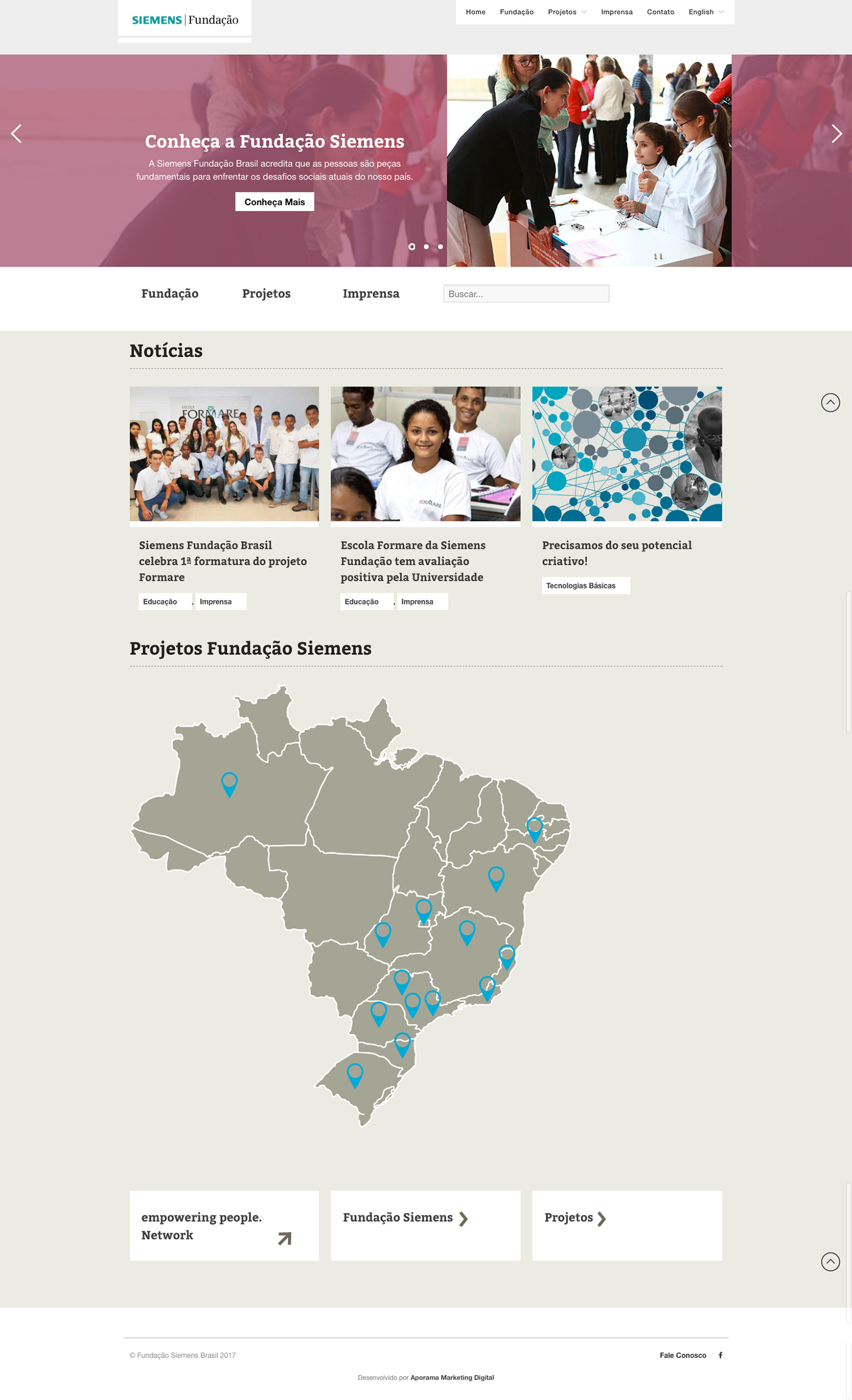 Web wordpress site Siemens Brazil Brasil