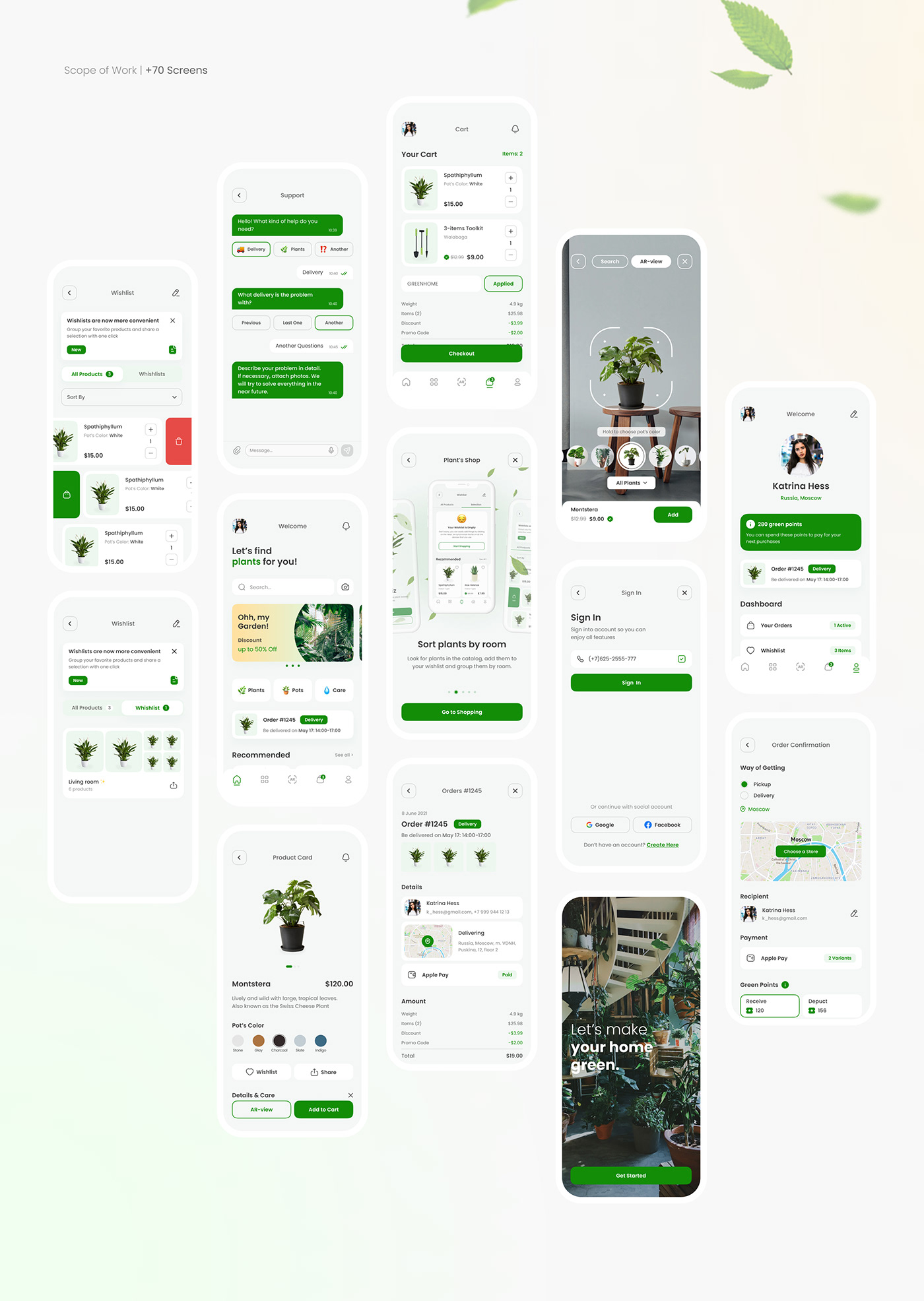 e-commerce Figma plants product design  ui design UI/UX user interface ux application mobile