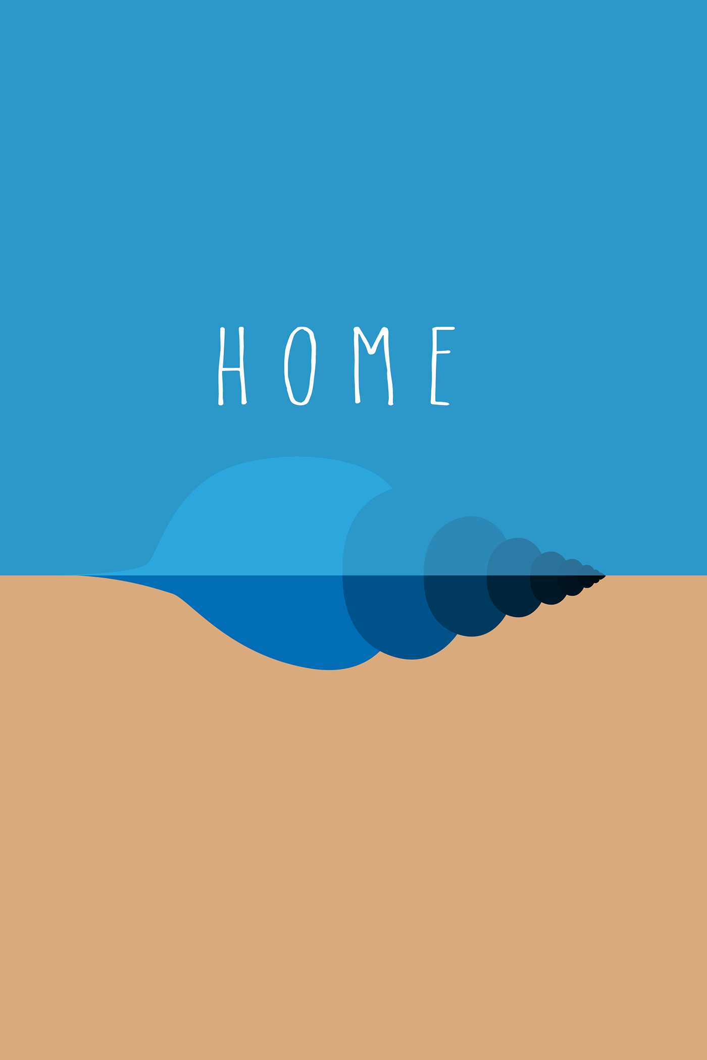 cyclades Greece Island symbolism poster design sea seascape Landscape summer blue Illustrator