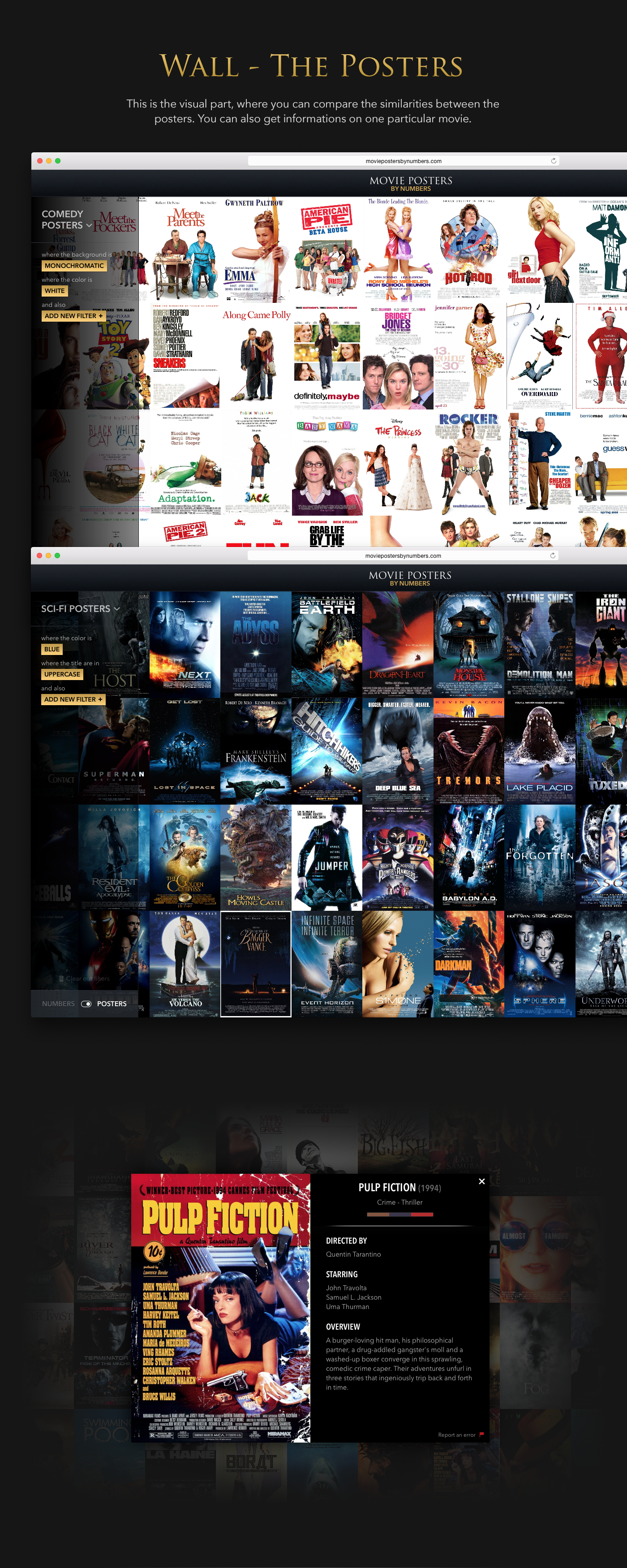 Movies Cinema posters UI ux desktop