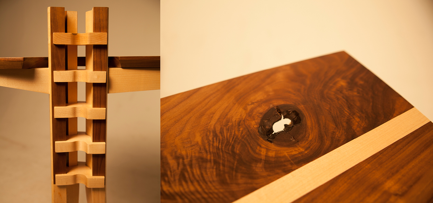 woodworking maple walnut tables Unusual