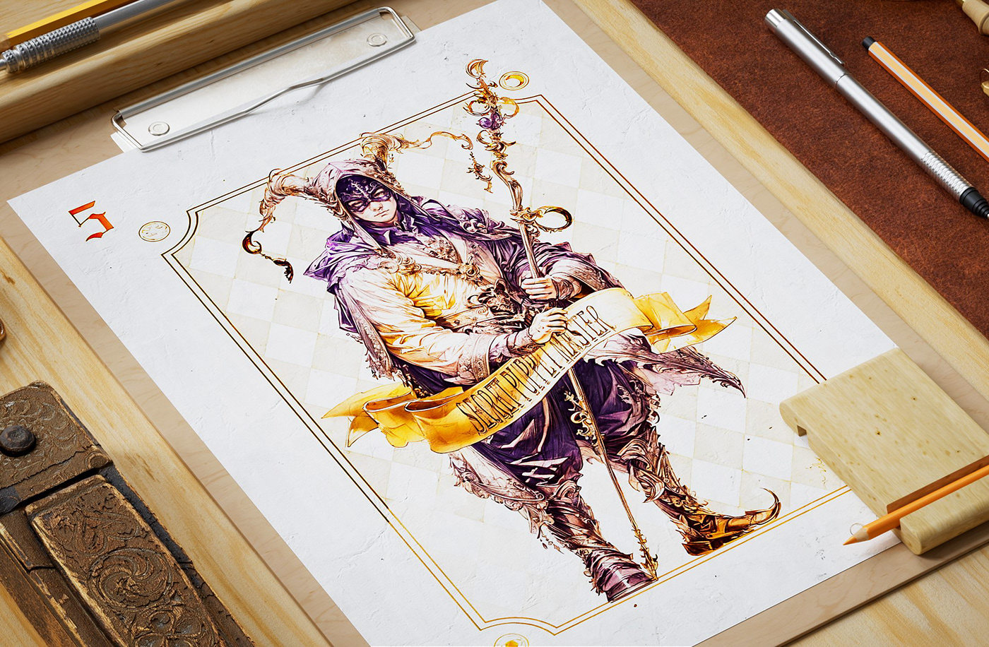 joker 诡秘之主 playcards game Character design  Drawing  sketch concept art painting   portrait
