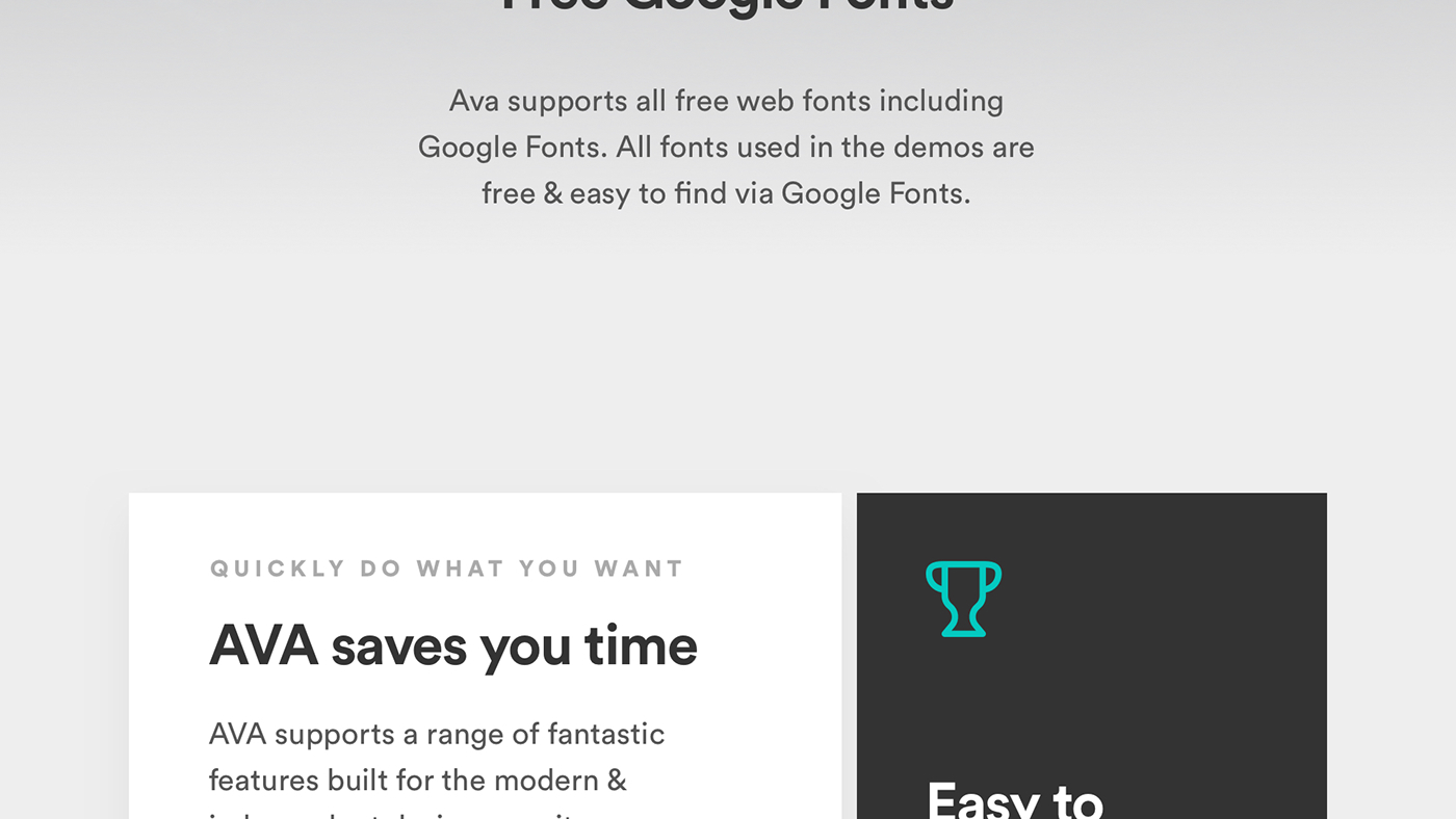ava wordpress template modern clean Webdesign semihyilmaz rtthemes bold minimalistic