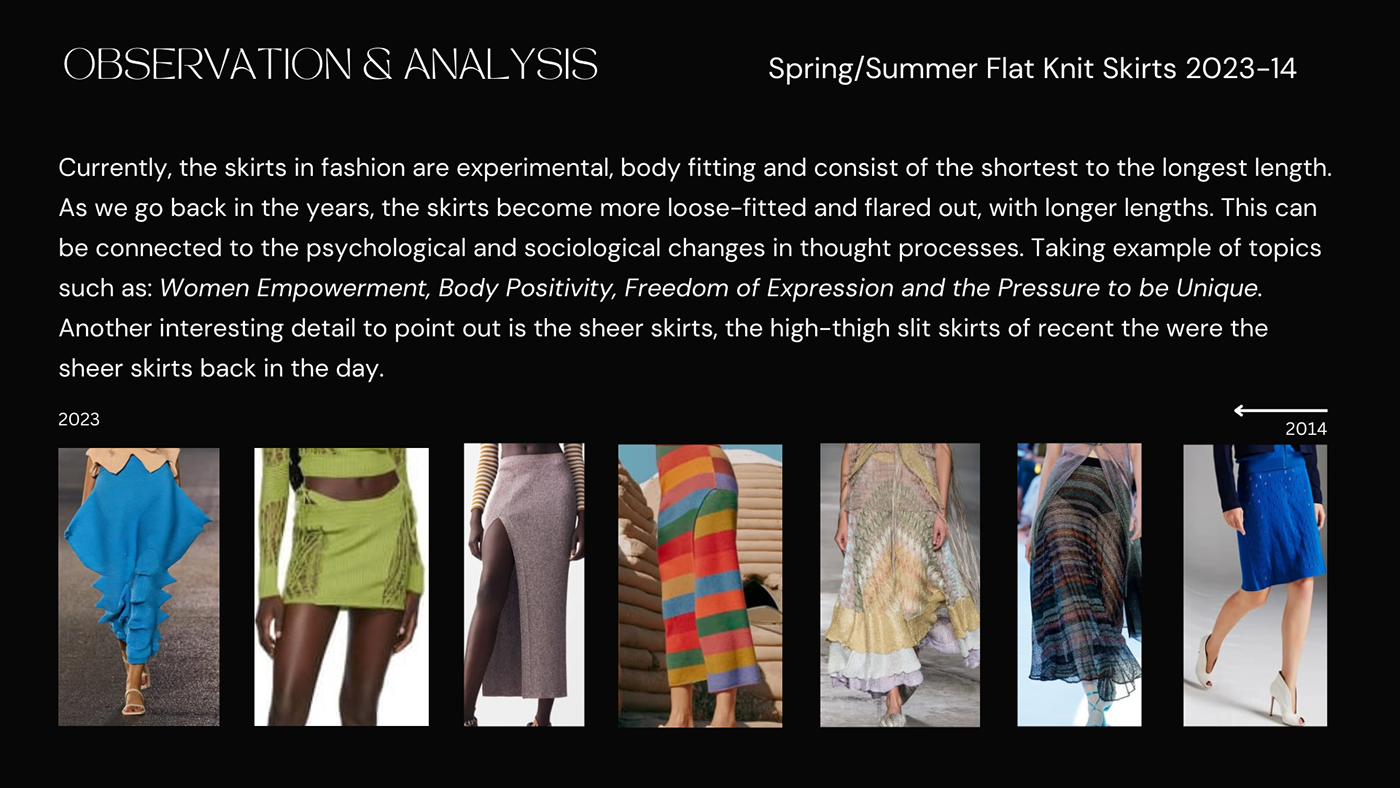 trend trendreport skirts knitwear Silhouette Style cololurs flatknit trendstudy