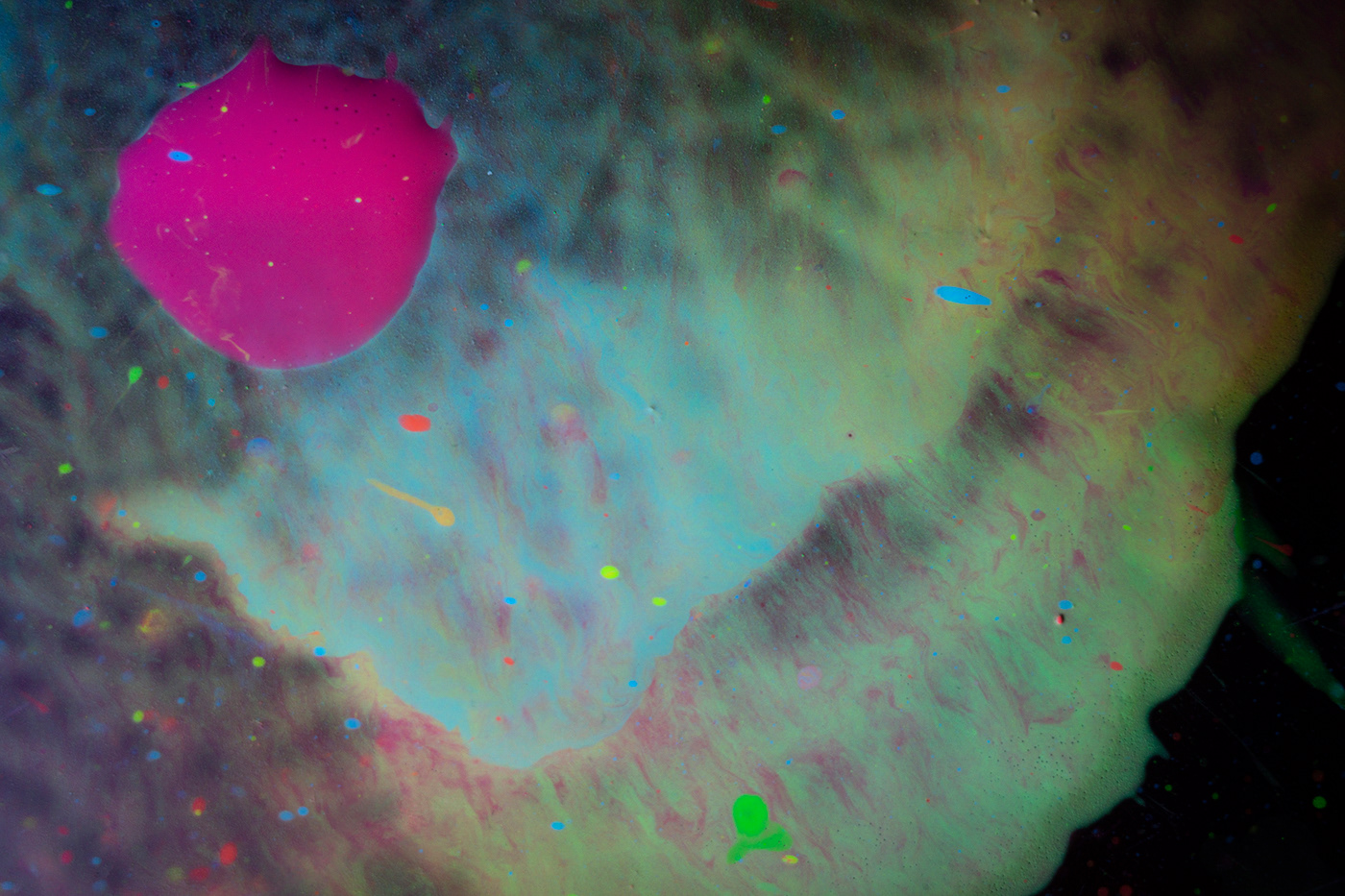 Nebula is a photography project by UViolet and Ruben, using paint and ultraviolet light