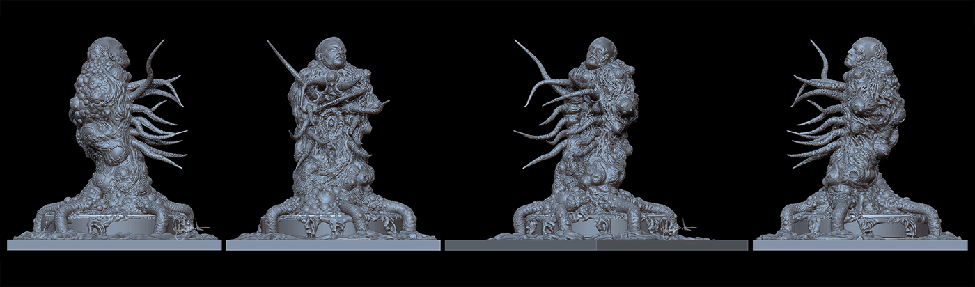 3D Render Character design  Digital Art  artwork Scifi concept art horror monster creature