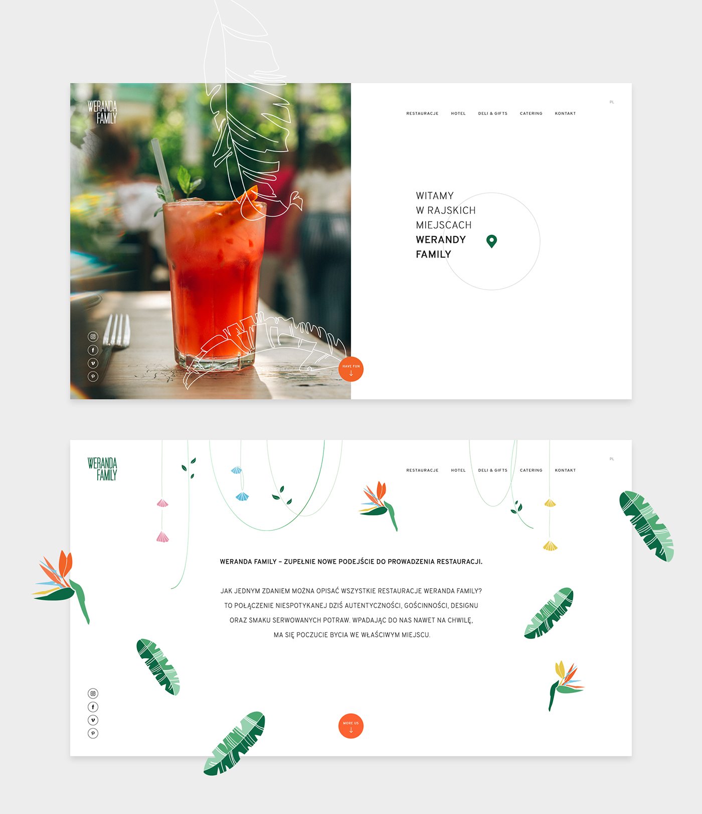 Webdesign app ux/ui Website restaurant branding  iPad colorful Food 