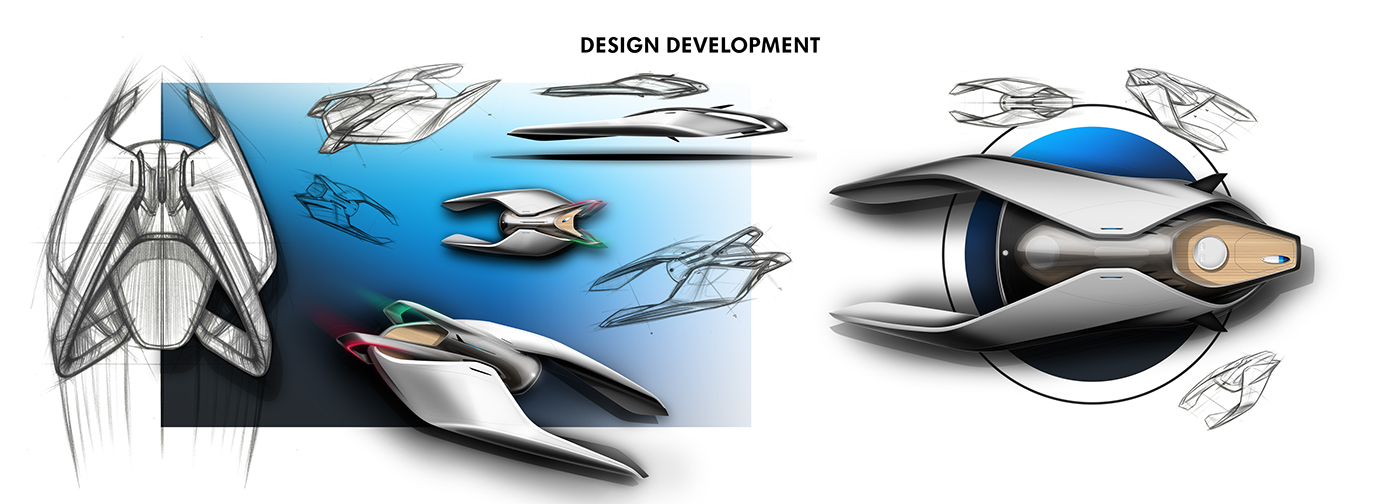 volkswagen bachelor thesis Transportation Design industrial design  yacht boat ground effect