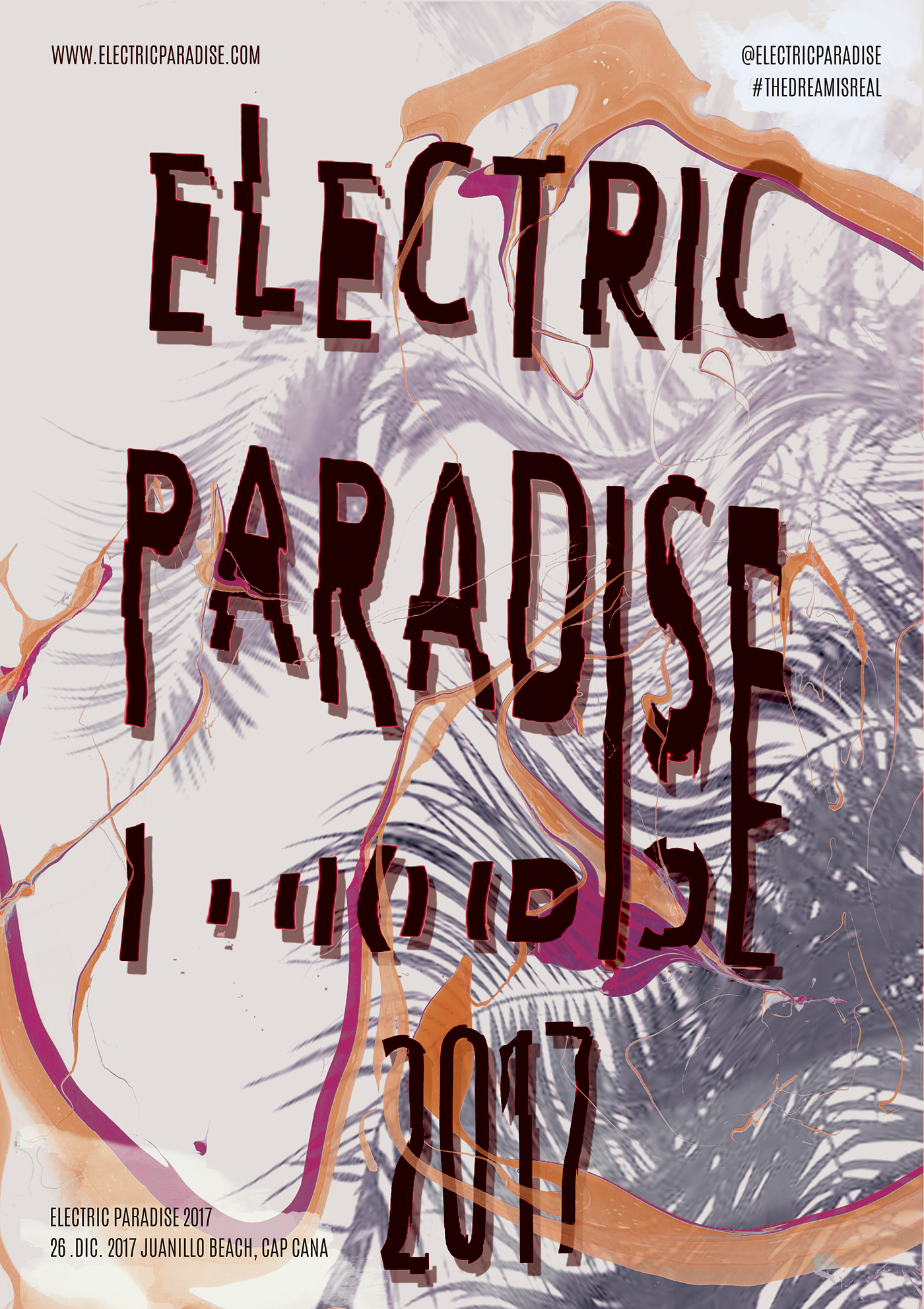 electric festival identity design Tropical Fun dominican chavon Event brand