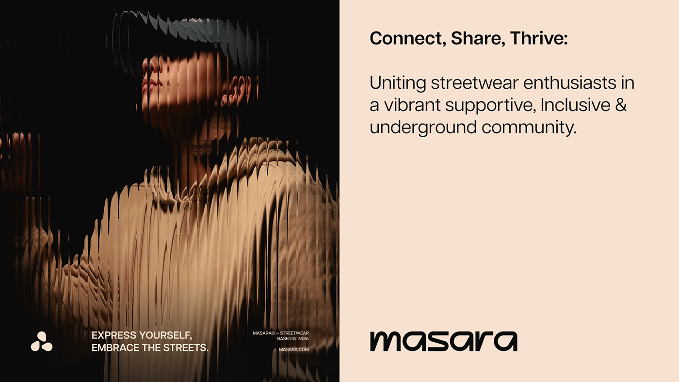 streetwear apparel Clothing branding  logo Fashion  graphic design  identity brand identity Masara