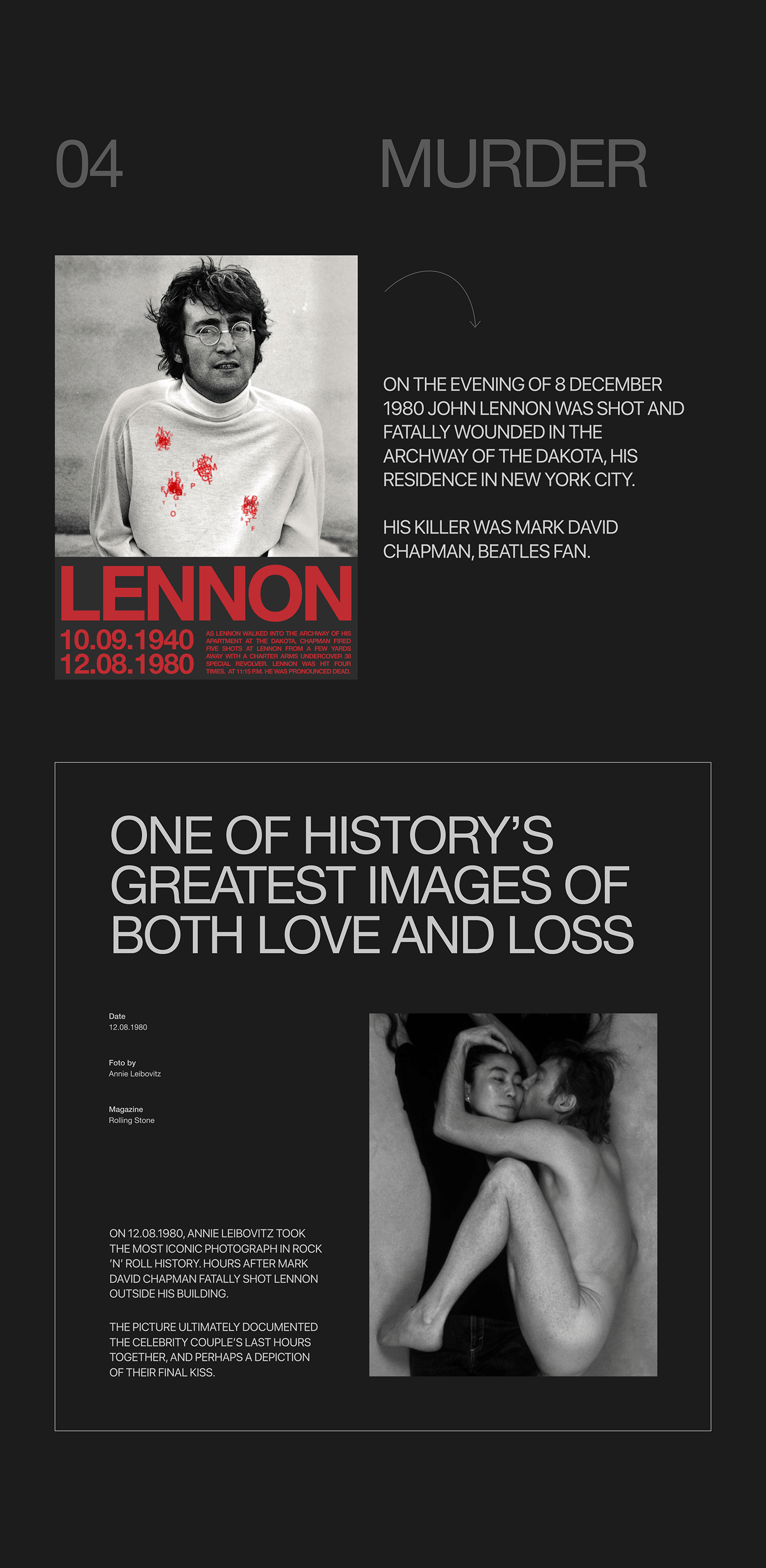 art john John Lennon Lennon longread music Poster Design the beatles typography   Website