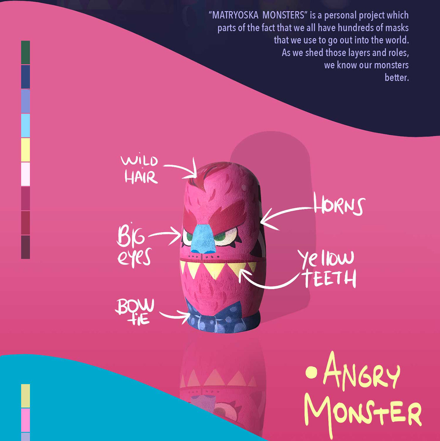animation  artist Character design  children costumization ILLUSTRATION  matryoska monsters muñecarusa toys