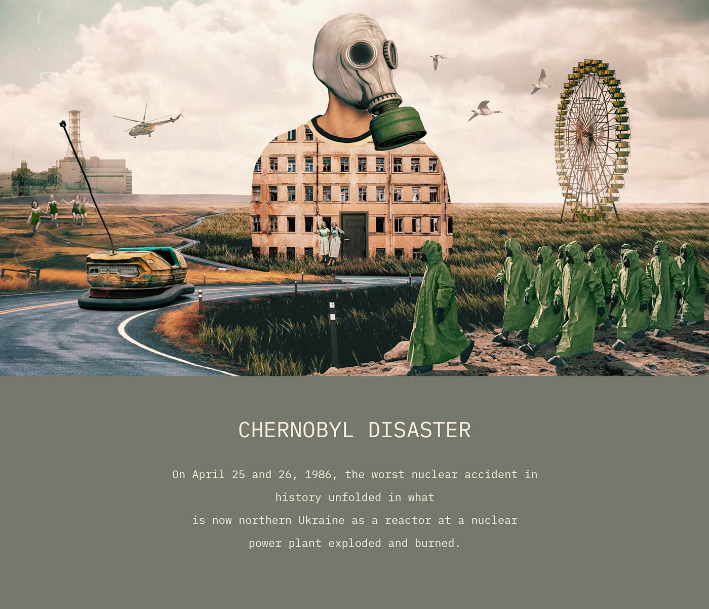 3D animation  chernobyl collage danger motion graphics  nuclear parallax pripyat radiation