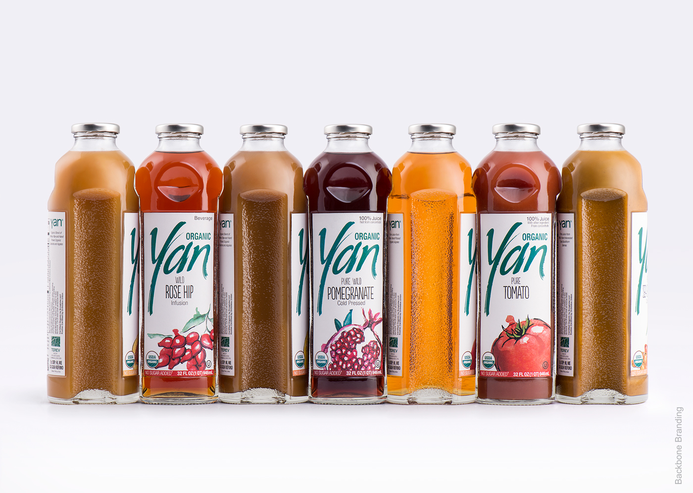 bottle design Packaging product design  juice yan Organic Juice organic lettering Nature shape