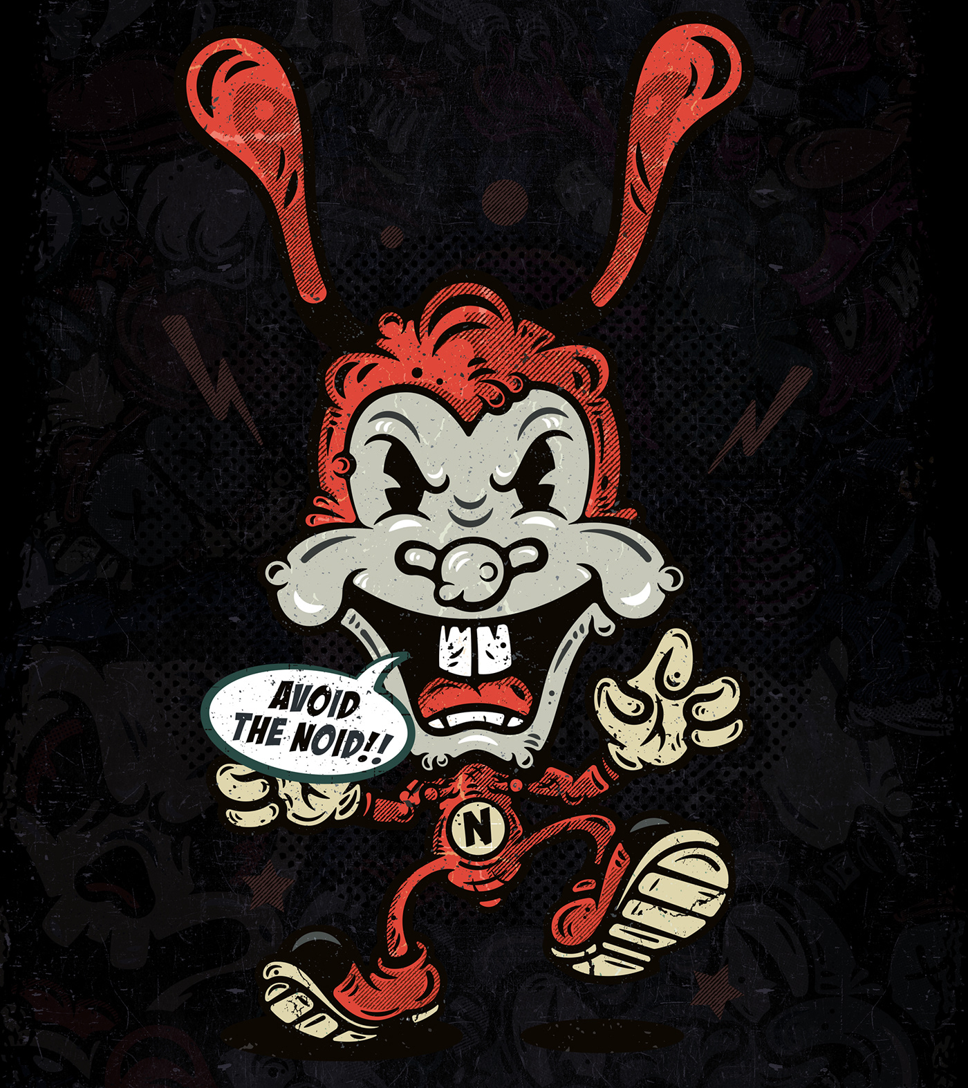 art Cartoons creepy fanart horror Mascot Retro stickerart stickers vectorart