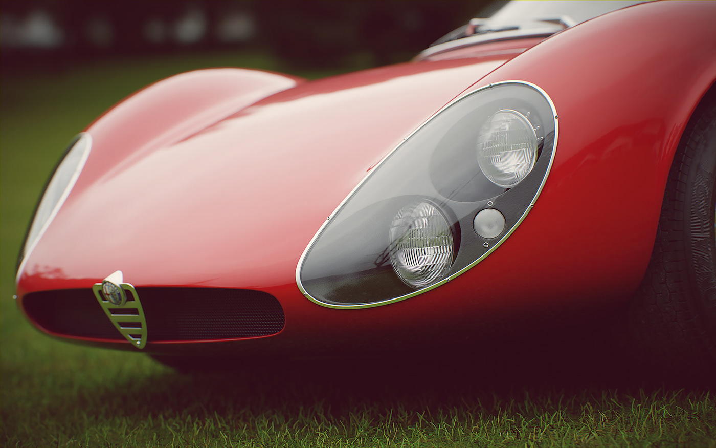 3D model alfa romeo classic car free vintage