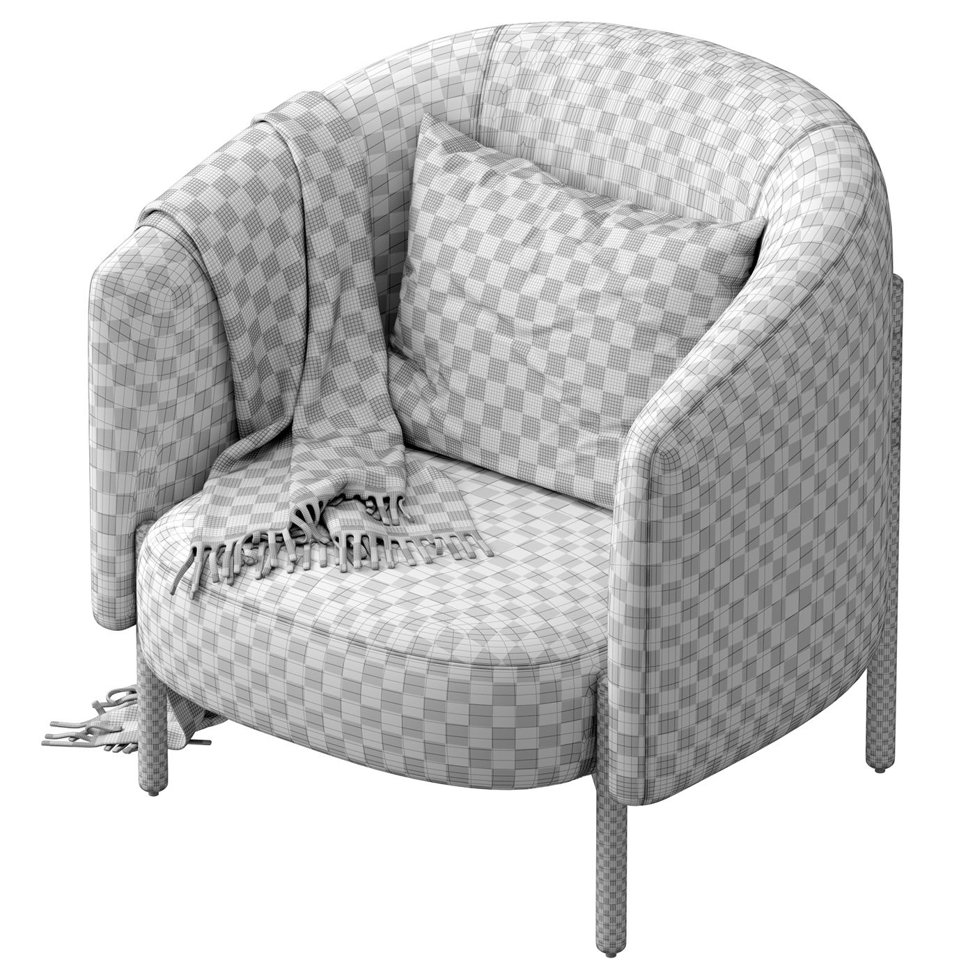 westelm chair 3dmodeling visualization cgtrader cgmood 3DDD oak arcmchair