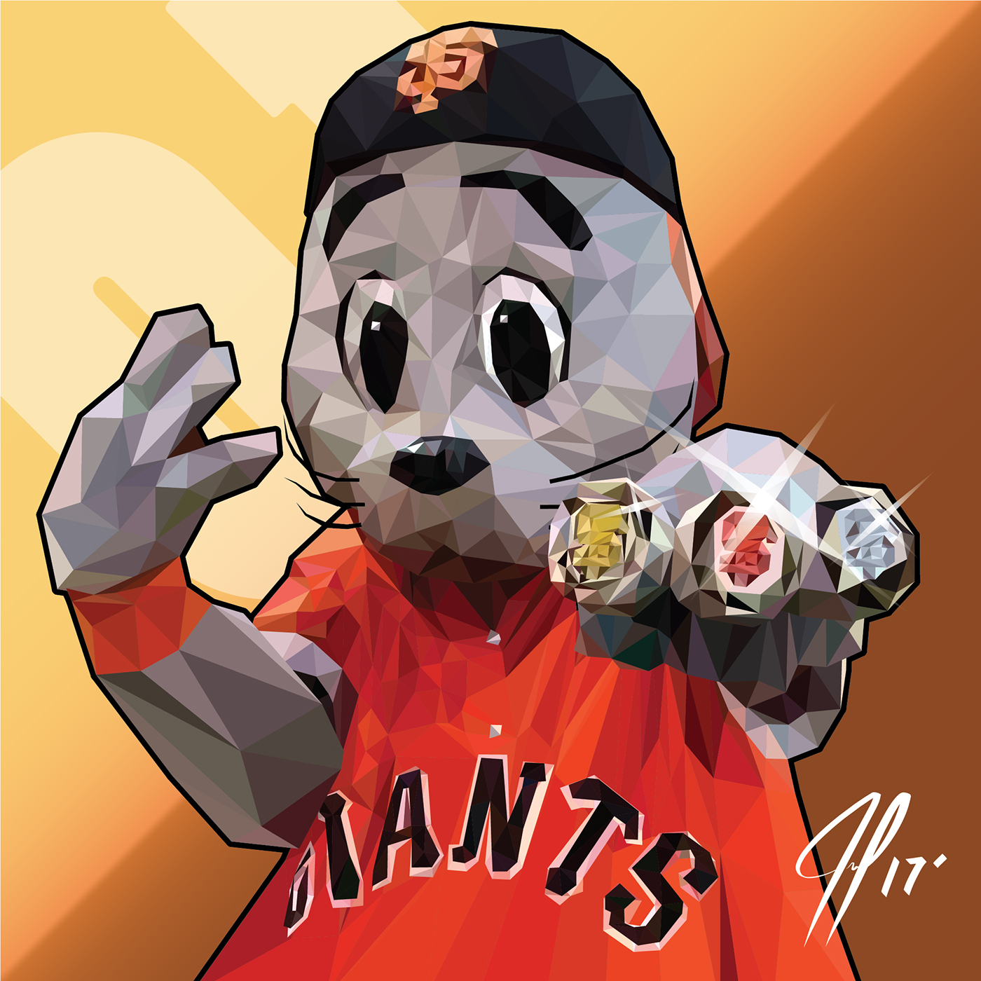 Luigi Francisco seal Lou Seal official mascot san francisco SF Giants SF Giants baseball