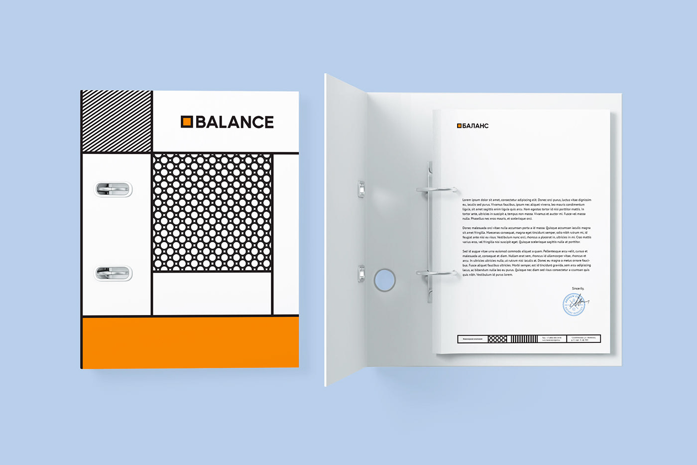 visual identity branding  engineering company grid pattern flexible layout idea