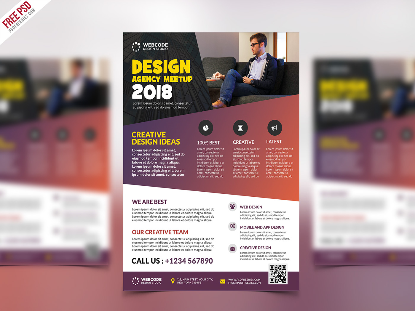 free psd psd freebie conference announcement flyer template fee template free design design with psd photoshop