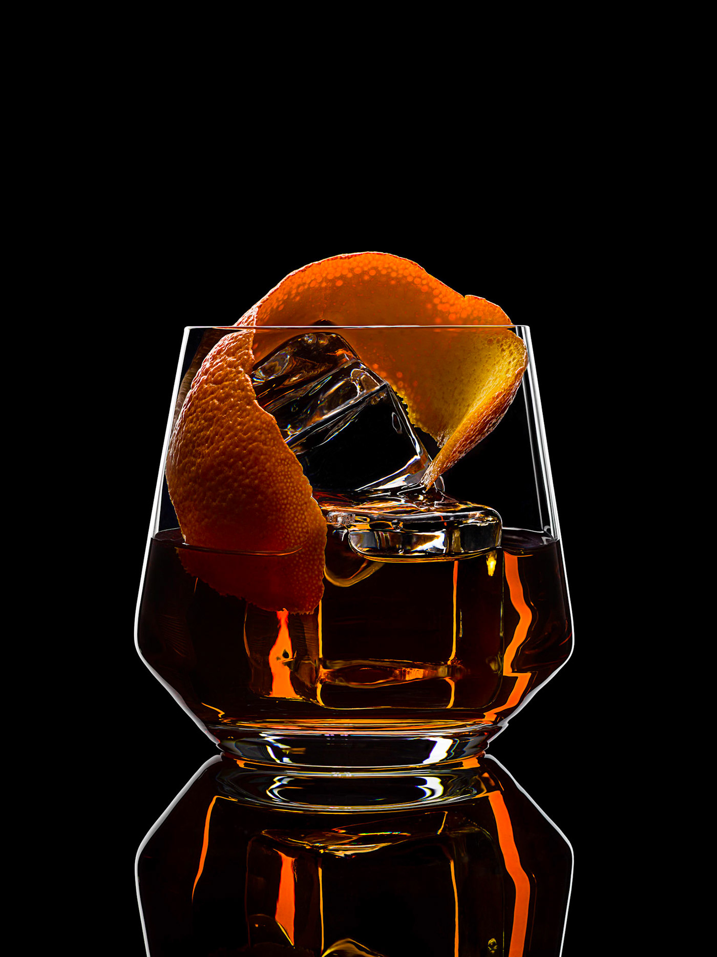 Iconic photograph of an Old Fashioned cocktail