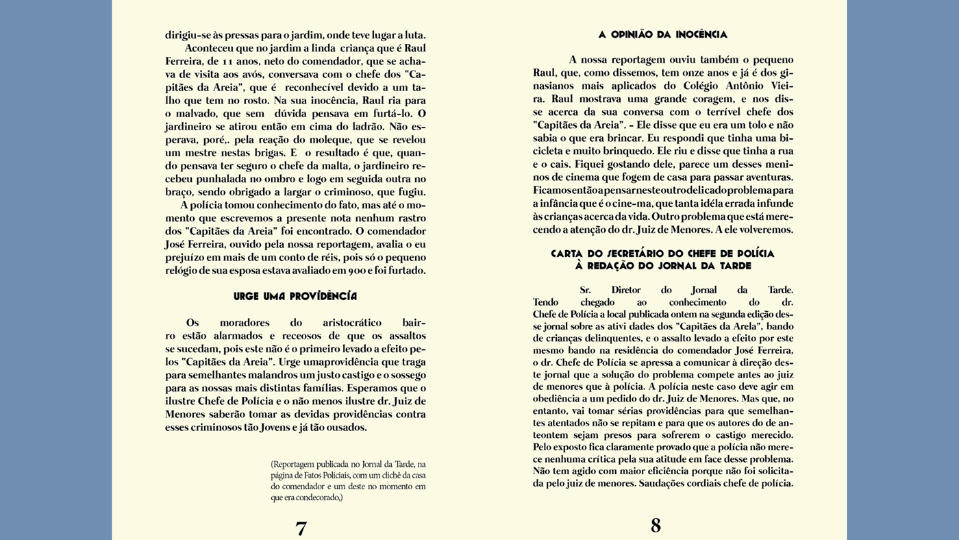 editorial bookcover Project Capa capa de livro diagramação libro book capitães da areia capitaesdaareia