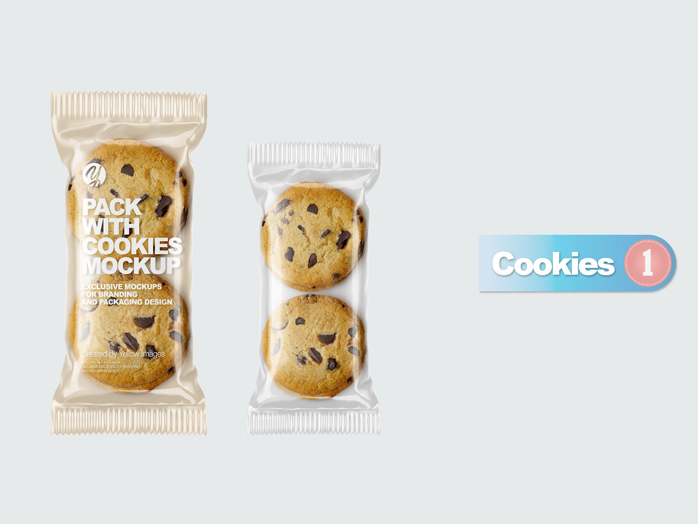 Mockup design branding  3D visualization Pack package Labeldesign snackbar free mockup 