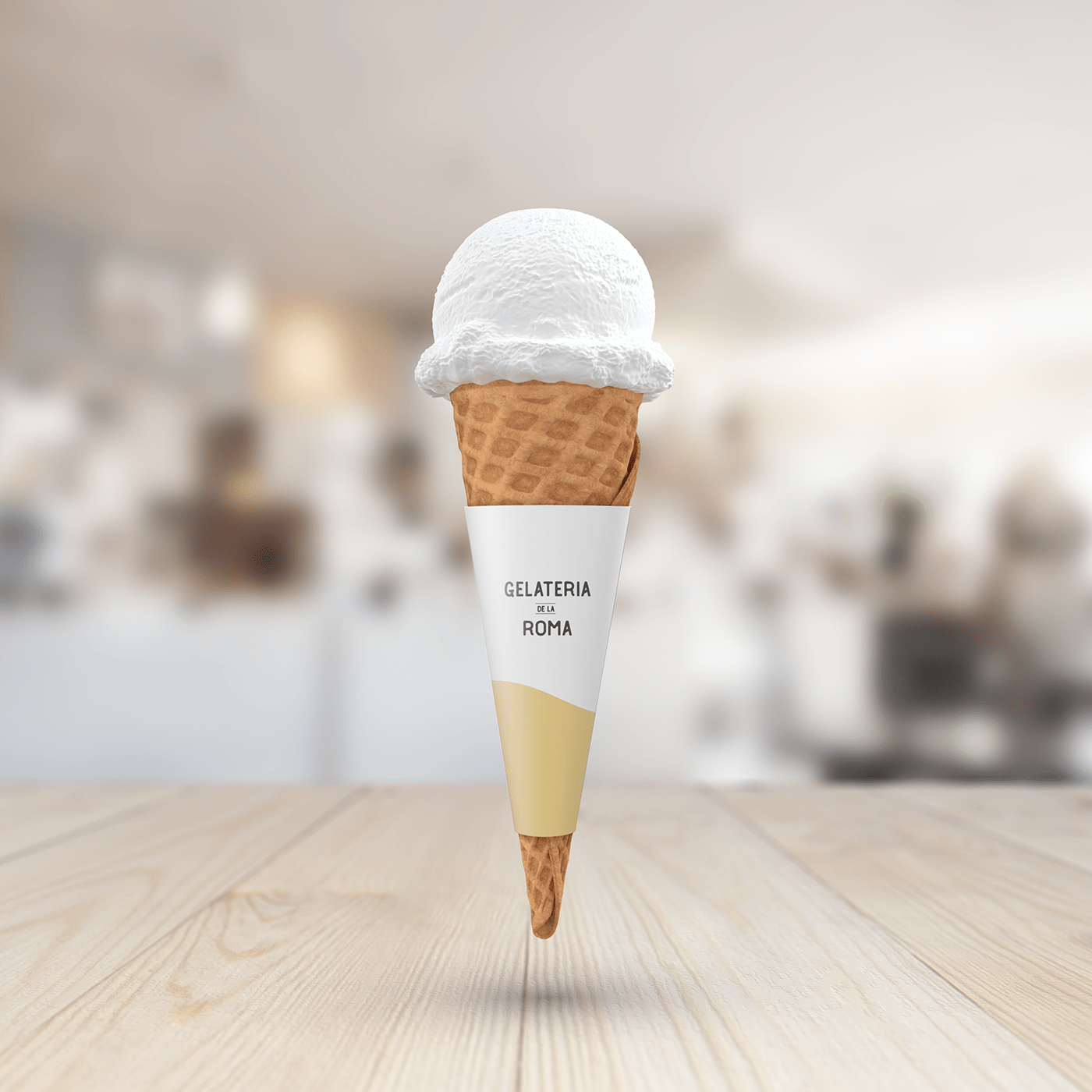 Ice cream shop branding.
