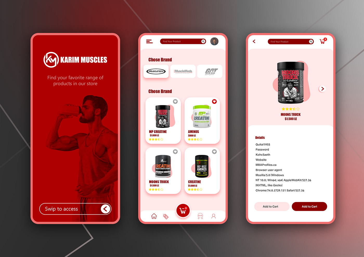 Adobe XD app design Mobile app mobile app design Mobile Application mobile design supplement app design ui design UI/UX