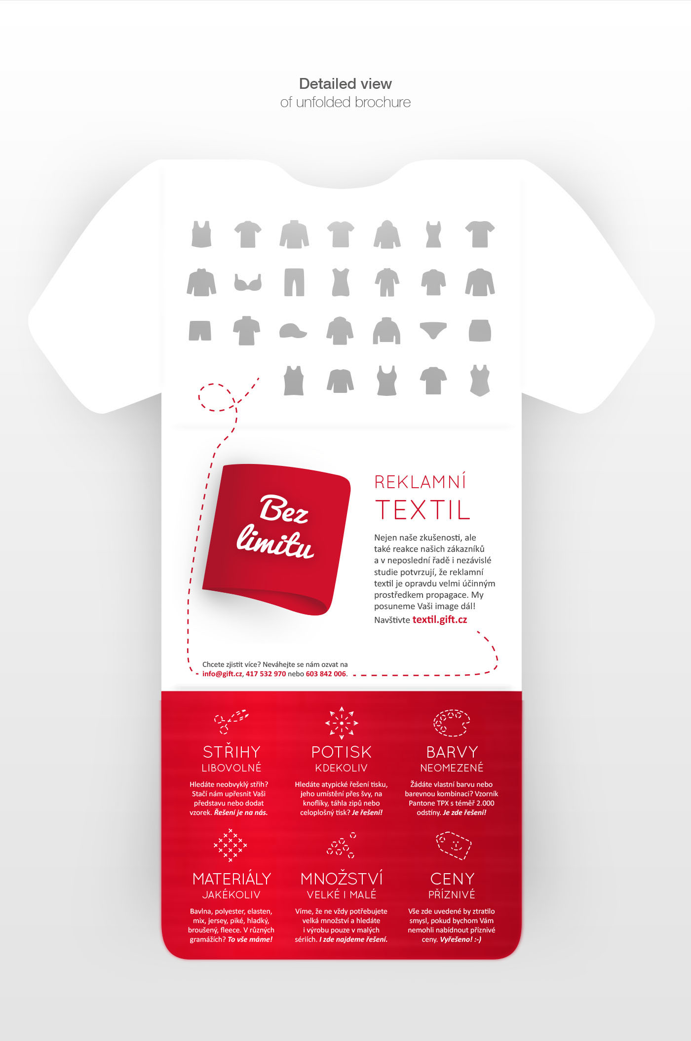 brochure dieline envelope gift card promo textile Clothing Icon print